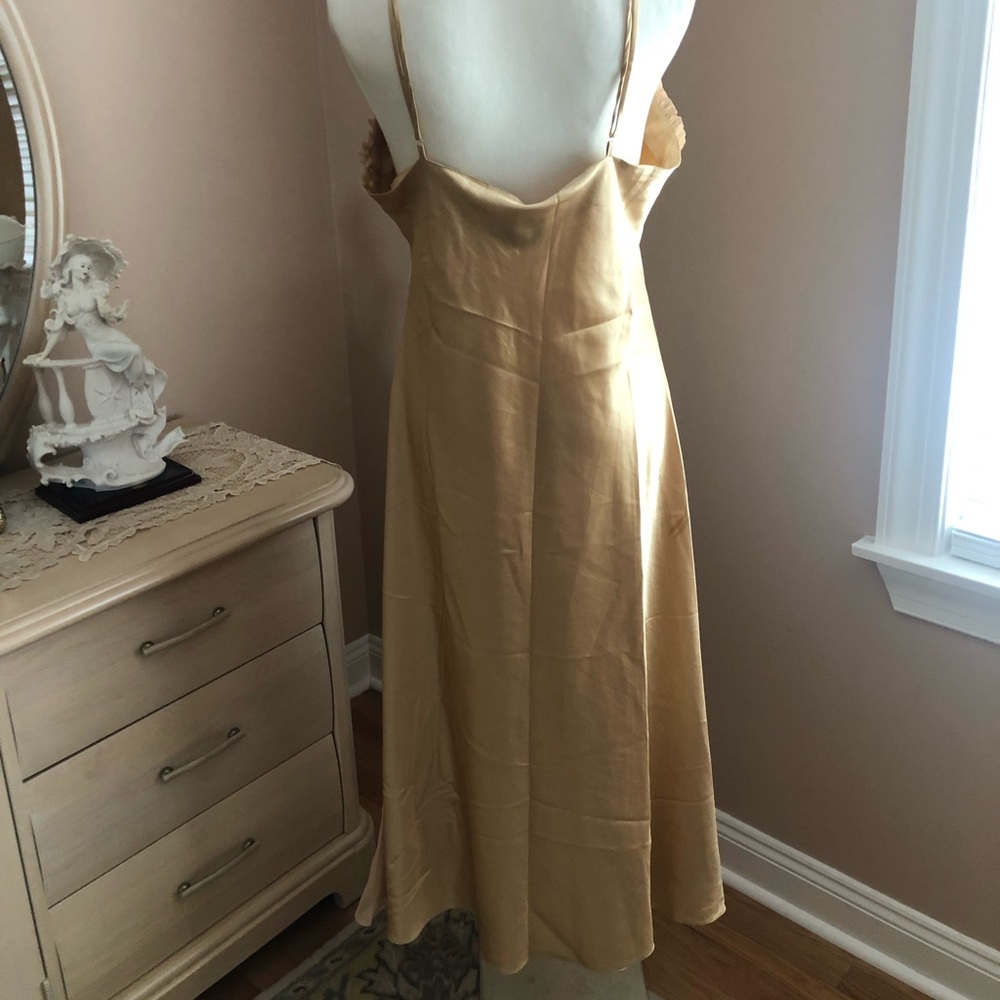Cacique Gold Slip Dress Night Gown L - Picture 2 of 3